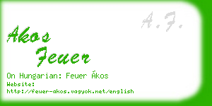 akos feuer business card
